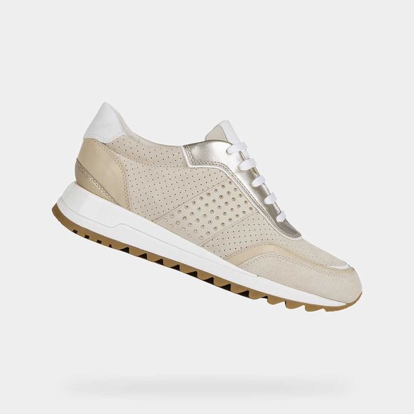 Geox Respira Cream Womens Sneakers SS20.5VK1146